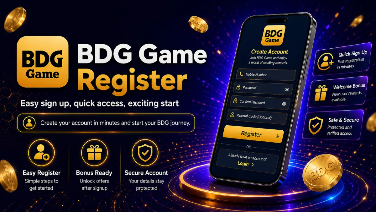 BDG Game register guide for new users